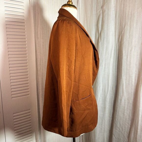 Requirements | Women’s | Jackets | Petite 14 |Vintage Chocolate Brown Light Blaz - Picture 5 of 5